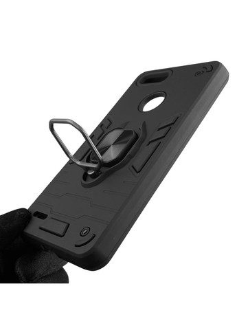 Чехол для телефона Pop 2F (B1f) бронированный с магнитным кольцом-держателем на техно поп 2ф чёрный Tecno (366231218)