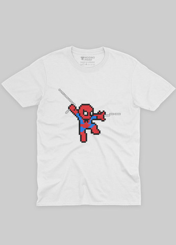Белая демисезонная футболка для девочки с принтом супергероя - человек-паук (ts001-1-whi-006-014-111-g) Modno