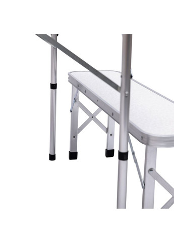 Комплект туристической мебели стол и 2 лавочки складные для пикника кемпинга дачи белые ProDobro (364190901)