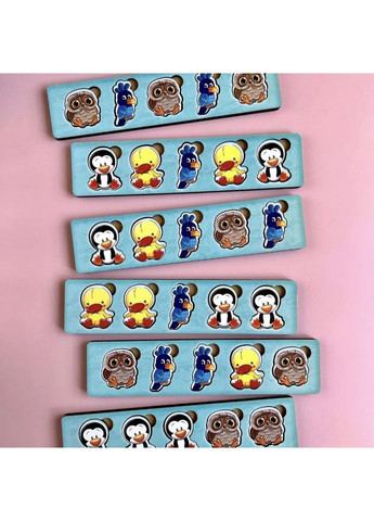 Дерев'яна настільна гра «Птахи» сортер-комодик Ubumblebees (365640929)