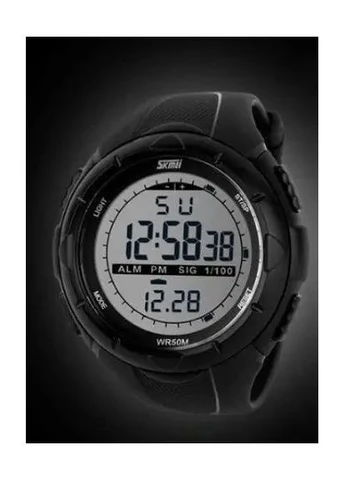Часы мужские 1025BK Black | Спортивные цифровые наручные часы в черном цвете Skmei 279 (358651085)