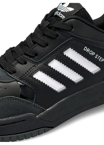 Черные демисезонные кроссовки мужские, вьетнам adidas Originals Drop Step All Black White