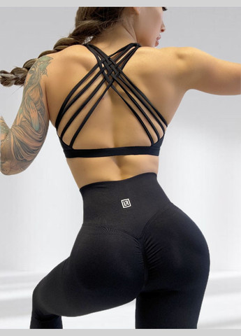 Костюм для фітнесу жіночий лосини пуш ап та топ LILAFIT (283324460)