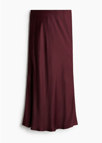 Жіноча приталена максі спідниця Н&М (58201) XS Бордова H&M (322994614)