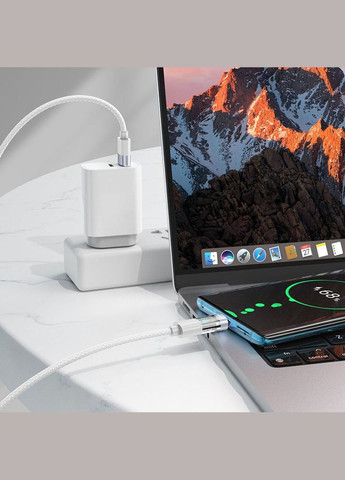 Кабель Type-C BU46 Basic with display 5A/1m Gray Borofone (302434426)