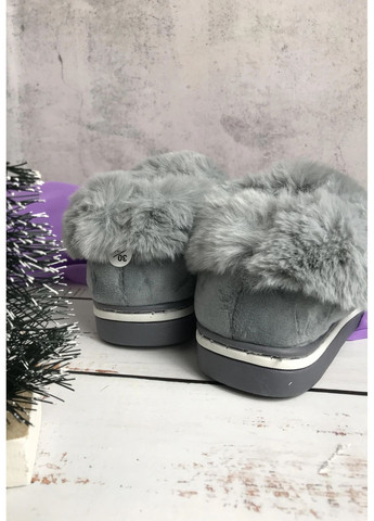 Серые тапочки домашние для девочки серо-розовый (1216-2) Lion