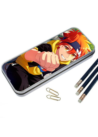 Пенал шкільний для хлопчика та дівчинки металевий Скейт Нескінченність #005 7*18 см Silver No Brand (309155197)