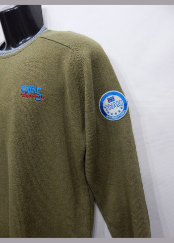 Зелений зимовий светр чоловічий вовняний men's classic р.50 011sm (тільки в зазначеному розмірі, тільки 1 шт.) No Brand