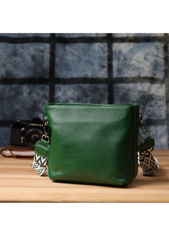 Стильная женская кожаная сумка на каждый день 22913 Зеленый Vintage (357494995)