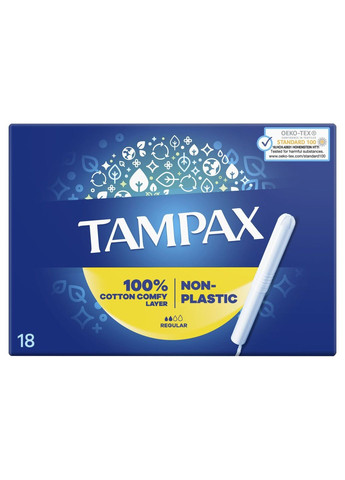 Тампони Compak Regular, з аплікатором, 18 шт. Tampax (328231376)