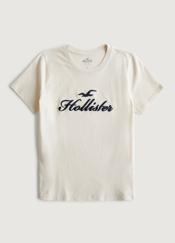 Молочная летняя футболка hc9815w Hollister