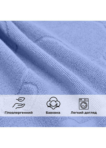 Коврик для ног и ванной комнаты 50х70 см хлопок жаккард с ножками пл 700 г/м2 синий IDEIA синий