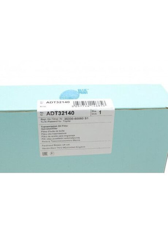 Фильтр масла трансмиссионного Lexus GX 460, LX 570, Toyota Land Cruiser 07- (пр-во) ADT32140 C.I.U Blue Print (366133189)