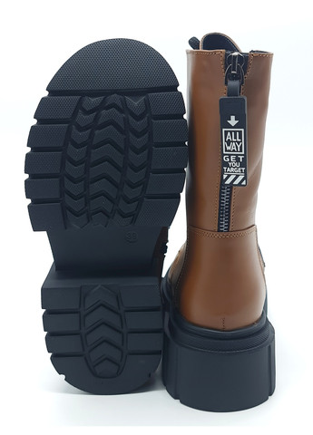 Жіночі черевики зимові коричневі шкіряні FS-14-7 25 см (р) Foot Step (259299504)