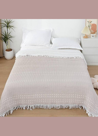 Плед на ліжко Муслін Євро 200х230 Беж (П4К-muslin-2025-003-01) No Brand (323160714)