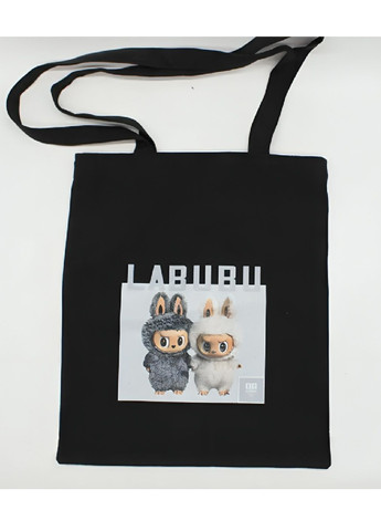 Дитяча шоппер на плече з двома ручками одним відділенням внутрішньою кишенею поліестер 15 л (480648-Prob) Лабубу чорна Unbranded (339402743)