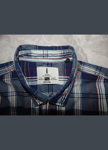 Синяя кэжуал рубашка в клетку No Brand