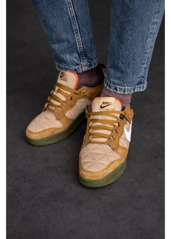 Бежевые демисезонные кроссовки мужские nike air force 1 low cactus plant flea market winter найк аир форс 1 премиум No Brand