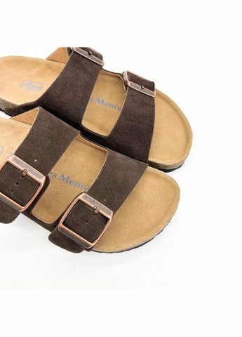 Темно-коричневые шлепанцы (р) замша 0-1-1-am-518-2-19 Arees Meniwa