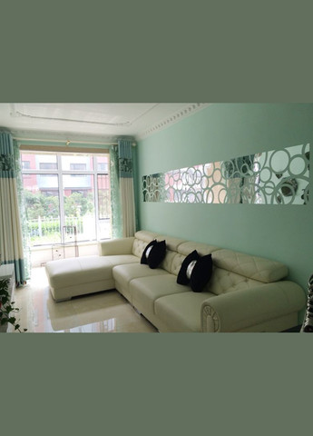 Зеркальные пластиковые наклейки Панно из кругов 30 х 140 см Б317-58 No Brand (302242066)