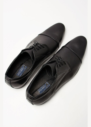 Черные мужские кожанные классические туфли черные (512) Lider Club