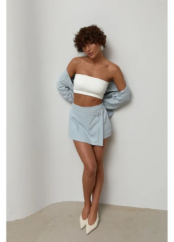 Спортивный короткий топ с чашечками цвет, ONE SIZE (есть размеры) Lurex — 393489569