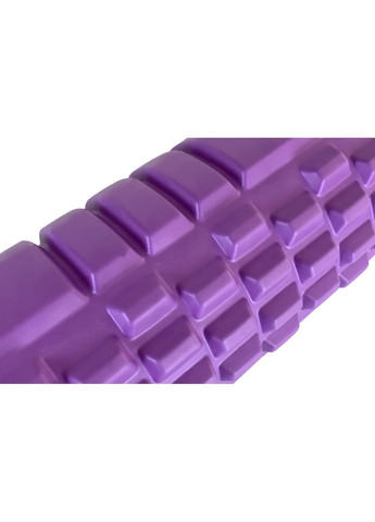 Массажный ролик Grid Roller 33 см v.1.1 прочный массажер (фиолетовый) EasyFit (365437115)