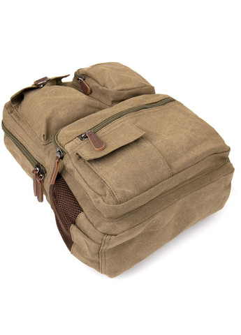 Рюкзак для ноутбука дорожній текстильний унісекс оливковий 30х42х15 см 20620 Vintage (362417877)