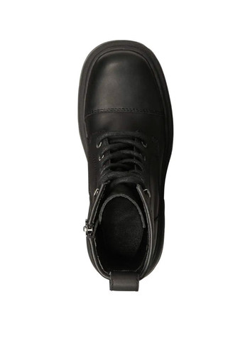 Осенние женские ботинки destroy черная кожа Windsor Smith