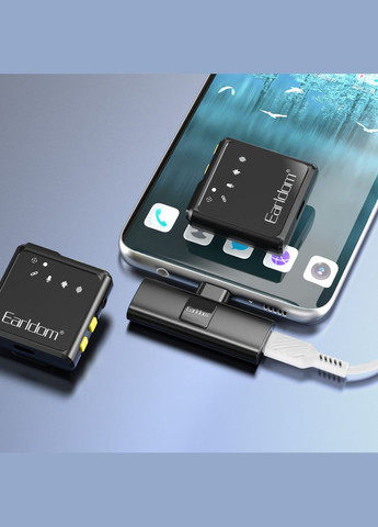 Бездротовий петличний мікрофон ET-MC10C з USB Type-C Earldom (337114264)