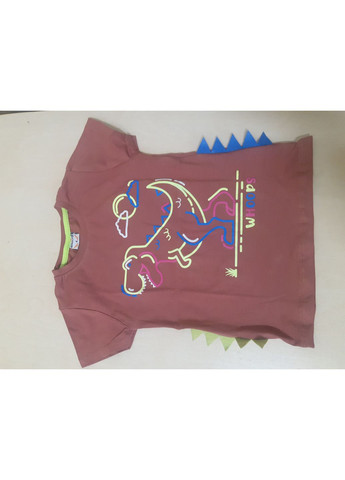 3Д Футболка для хлопчика Динозаври Туреччина теракота розміри 86 - 110 No Brand (370389595)