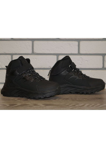 Черные повседневные, кэжуал зимние ботинки зимние детские / подростковые черные BBT