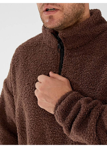 Коричневий світшот чоловічий на флісі popluzhnaya (360956849)