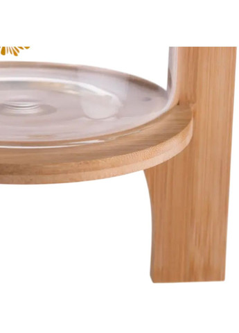 Лимонадница с краном на деревянной подставке 3.6 л. стеклянная лимонадница диспенсер для напитков HP-34-17. Yiwu (347628895)