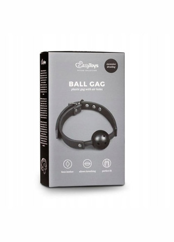 Кляп Ball Gag With PVC Ball Black - CherryLove EasyToys (293293696)
