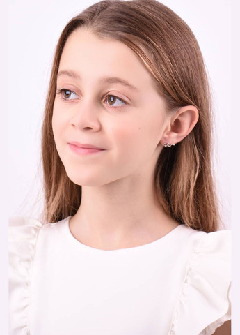 Срібні сережки-гвоздики Змія (40074) IRIJ (331017013)