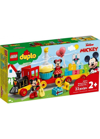 Конструктор DUPLO Disney Праздничный поезд Микки и Минни 22 детали (10941) Lego (281425582)