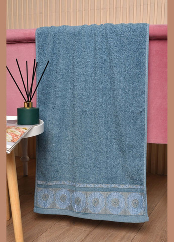 Рушник для обличчя махровий блакитного кольору Let's Shop однотонний блакитний