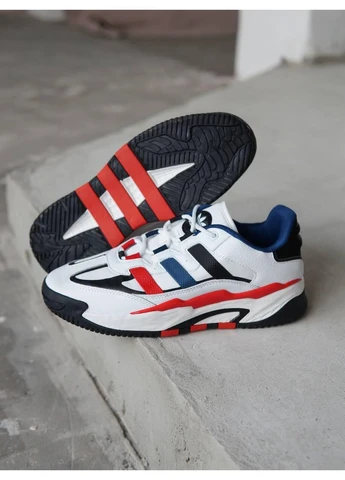 Чорні Осінні кросівки чоловічі adidas niteball black white red адідас найтбол No Brand