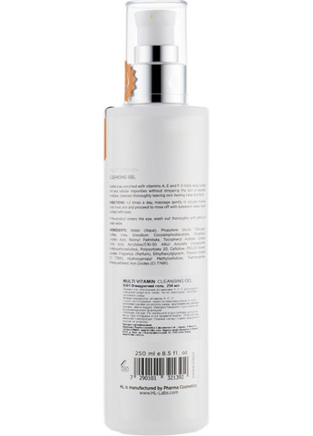 Гель для очистки лица Multi Vitamin Cleansing Gel 250ml (390455-782) Holy Land (368857289)
