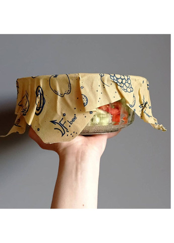 Многоразовая восковая обертка для продуктов размер "L" 35х35 см Jooki (358705706)