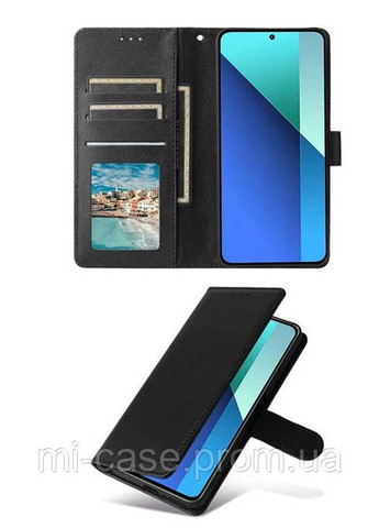 Чохол-книжка для Redmi 13 Чорний магніт шнурок Xiaomi (322145939)