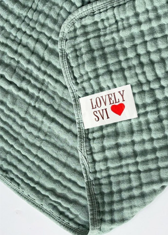 Набір рушників дитячих органічна бавовна (муслін) 6-шарів, 2 шт: 80 x 80 см 0 - 2 років Сірий і Зелений Lovely Svi однотонний сірий