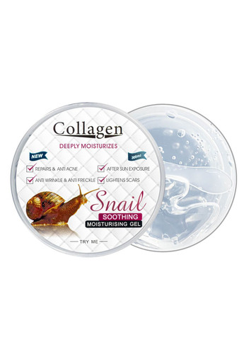 Snail Гель для обличчя й тіла заспокійливий і зволожувальний Collagen 300 мл PM6916 — Крем, Китай (302725372)