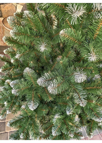 Елка Снежная Королева 2,50м Зеленая елка искусственная с заснеженными кончиками и подставкой Xatynka (363057983)