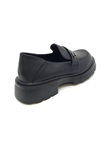 Женские туфли черные кожаные PP-19-7 23 см(р) PL PS