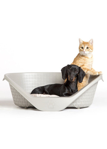 Лежанка пластиковая для животных NIDO, 50x35x17h, коричневый Bama (372085205)