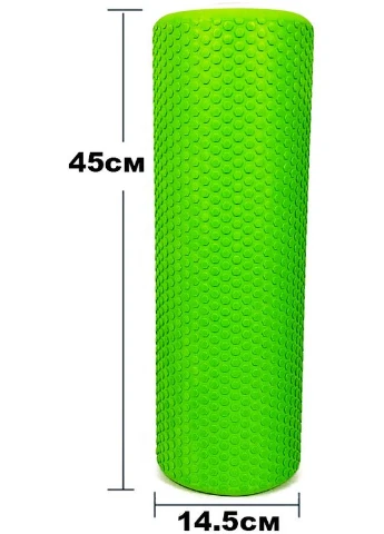 Масажний ролер Foam Roller 45 см Зелений EasyFit (380316777)