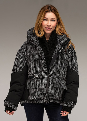 Черно-белый Пуховик Yimosis