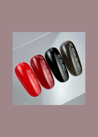 Витраж топ для ногтей Color top 09 - черный полупрозрачный без липкого слоя, 10 мл Nails of the day (323636967)